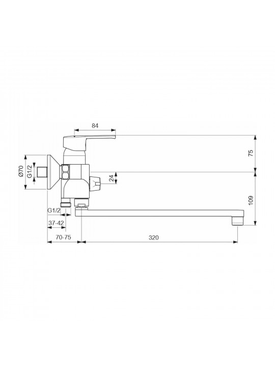 Shower-tap IDEAL STANDARD VIDIMAUNO BSH/BSN MXR EXP CDR T.SPT/320 (BA320AA)