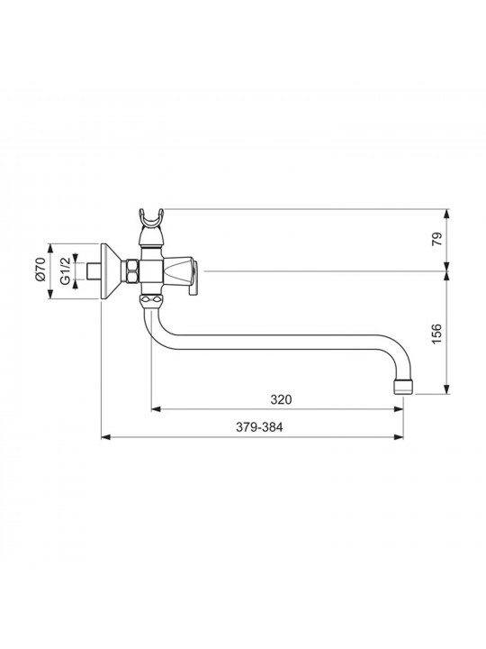 Shower-tap IDEAL STANDARD VIDIMAPRACTIC BSH/BSN T.SP/S320 CDR&KIT (BA343AA)