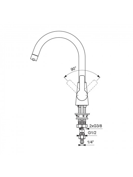 Ցնցուղ-ծորակ IDEAL STANDARD VIDIMAUNO SNK MXR RMTD CHR & VALVE/FILTER (BA356AA)