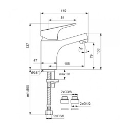 Shower-tap IDEAL STANDARD VIDIMA NEXT BSN MXR RMTD CHROME (BA366AA)