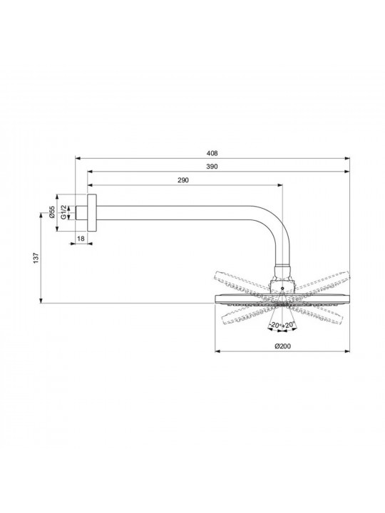 Ցնցուղ-ծորակ IDEAL STANDARD S CERABASE ПРОМО КОМПЛЕКТ (BD999AA)