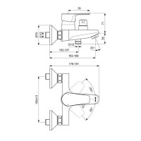 Shower-tap IDEAL STANDARD CERAFINE D BSH MXR EXPSD CHR/CDR (BC494AA)