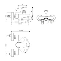 Shower-tap IDEAL STANDARD CERAFLEX BSH MXR EXPSD CHR/CDR (B1740AA)