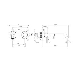 Shower-tap IDEAL STANDARD CERALINE NUOVO СМЕСИТЕЛЬ (BD848AA)
