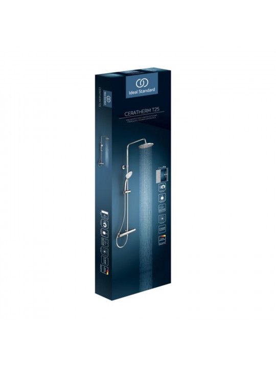 Ցնցուղ-ծորակ IDEAL STANDARD S CERATHERM T25 SHR SYS D200 CHR (A7208AA)