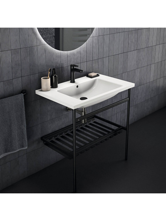 Bathroom sink IDEAL STANDARD CONCA WASH STAND 80X50 SILK BLACK (E2533XG)