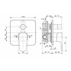 Душ-кран IDEAL STANDARD ESLA ПРОМО КОМПЛЕКТ (BD577AA)