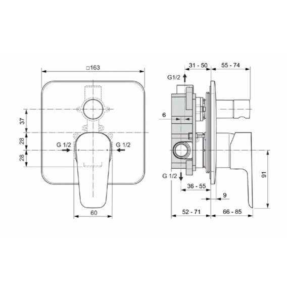 Душ-кран IDEAL STANDARD ESLA ПРОМО КОМПЛЕКТ (BD577AA)
