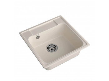 Kitchen sink GRANFEST QUARZ 48 1-чаша 480*480 мм белый 