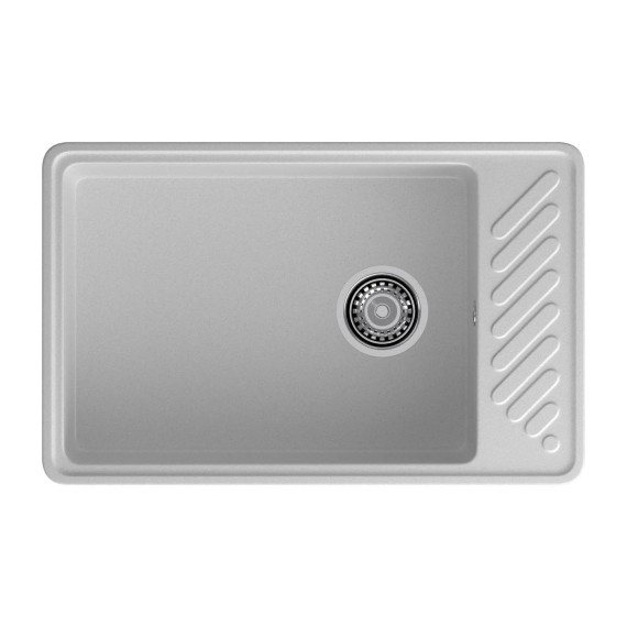 Мойка для кухни GRANFEST QUARZ 51 1-чаша+крыло 760*480 мм серый 