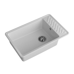 Kitchen sink GRANFEST QUARZ 51 1-чаша+крыло 760*480 мм серый 