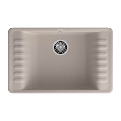 Kitchen sink GRANFEST QUARZ 71 1-чаша+крыло 760*480 мм песочный 