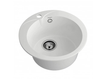 Kitchen sink GRANFEST RONDO 480 1-чаша D-475 мм иней 