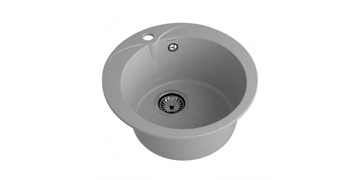 Kitchen sink GRANFEST RONDO 480 1-чаша D-475 мм серый 