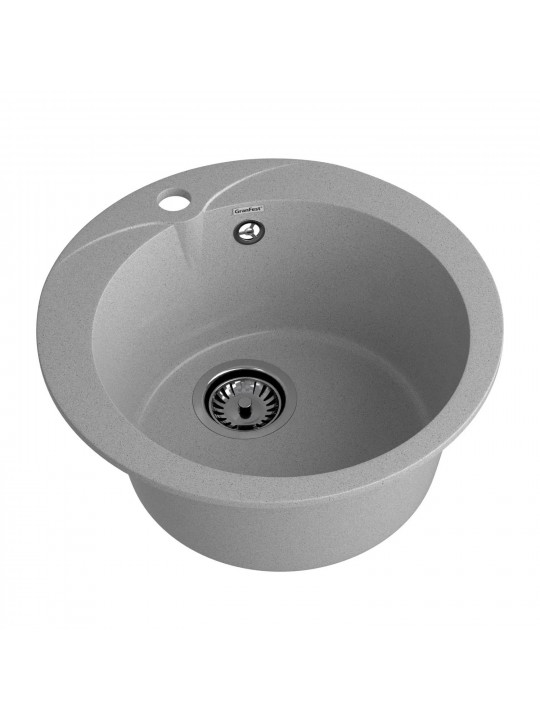 Kitchen sink GRANFEST RONDO 480 1-чаша D-475 мм серый 