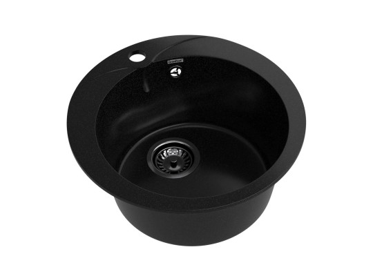 Kitchen sink GRANFEST RONDO 480 1-чаша D-475 мм черный 