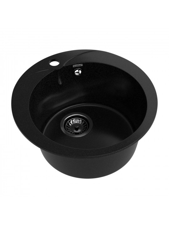 Kitchen sink GRANFEST RONDO 480 1-чаша D-475 мм черный 