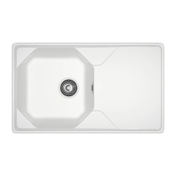 Kitchen sink GRANFEST UNIQUE 840L 1-чаша+крыло 840*500 мм белый 
