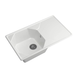 Kitchen sink GRANFEST UNIQUE 840L 1-чаша+крыло 840*500 мм белый 