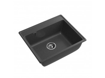 Kitchen sink GRANFEST VERTEX 580 1-чаша 580*500 мм графит 