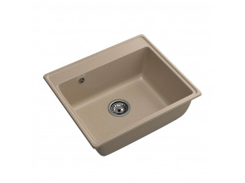 Kitchen sink GRANFEST VERTEX 580 1-чаша 580*500 мм песочный 