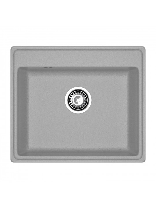 Kitchen sink GRANFEST VERTEX 580 1-чаша 580*500 мм серый 