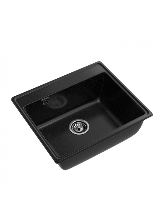 Kitchen sink GRANFEST VERTEX 580 1-чаша 580*500 мм черный 