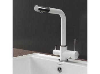 Kitchen tap GRANFEST СМЕСИТЕЛЬ Г-обр 3611 С краном питьевой воды D-35мм иней 