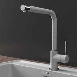 Kitchen tap GRANFEST СМЕСИТЕЛЬ Г-обр 3651 D-35мм серый 