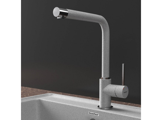 Kitchen tap GRANFEST СМЕСИТЕЛЬ Г-обр 3651 D-35мм серый 