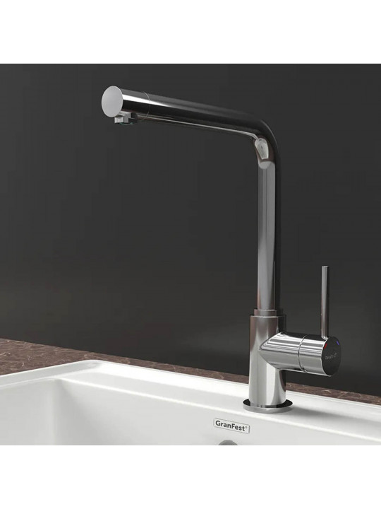 Kitchen tap GRANFEST СМЕСИТЕЛЬ Г-обр 3651 D-35мм хром 