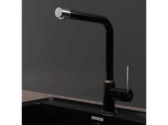 Kitchen tap GRANFEST СМЕСИТЕЛЬ Г-обр 3651 D-35мм черный 