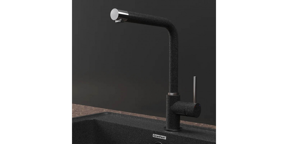 Kitchen tap GRANFEST СМЕСИТЕЛЬ Г-обр 3651. D-35мм графит 