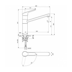 Душ-кран IDEAL STANDARD CERAFLEX SNK MXR RMTD HIGH SPT/SLDR (BC135AA)