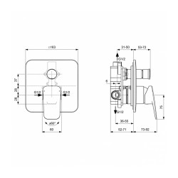 Душ-кран IDEAL STANDARD CERAPLAN BSH MXR B-IN CHROME CPL IT (BD259AA)