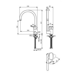 Душ-кран IDEAL STANDARD CPLAN SNK MXR RIM HGH TUB R200 CHR (BD339AA)