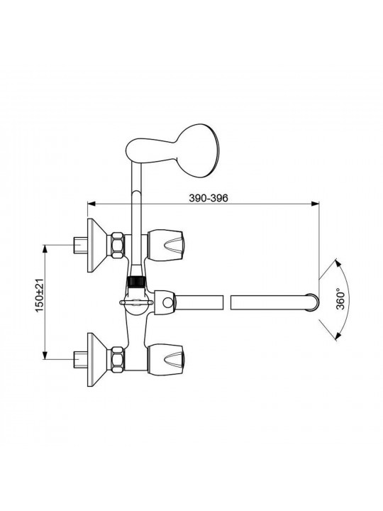 Shower-tap IDEAL STANDARD ISKAR BSH/BSN MXR EXPSD CHROME & KIT (BA167AA)