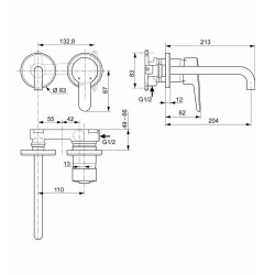 Душ-кран IDEAL STANDARD CONNECT BLUE СМЕСИТЕЛЬ (A5933AA)