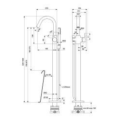 Смеситель для ванной IDEAL STANDARD JOY СМЕСИТЕЛЬ (BD461AA)