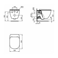 Զուգարանակոնք-բիդե IDEAL STANDARD TESI WHG BWL WHITE AB HF BXD (T007901)