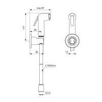 Shower-tap IDEAL STANDARD IDEALSPRAY ECO ГИГИЕНИЧЕСКИЙ ДУШ (B0595A2)