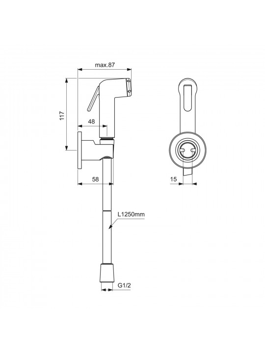 Ցնցուղ-ծորակ IDEAL STANDARD S IDEALSPRAY ECO ГИГИЕНИЧЕСКИЙ ДУШ (B0595A2)