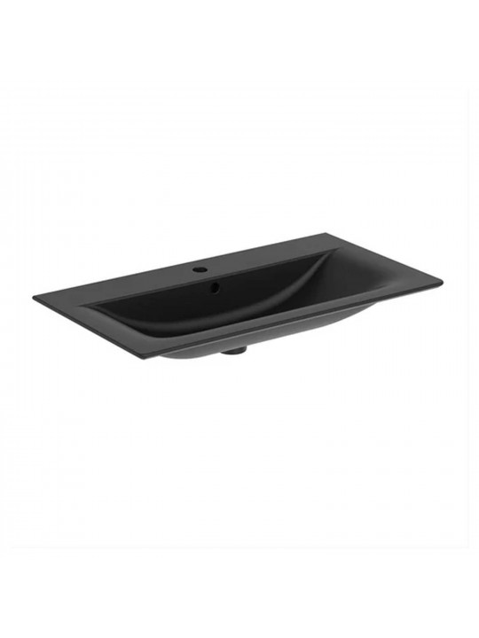 Bathroom sink IDEAL STANDARD C.AIR BSN UNIT 80X44 SLKBLK & WOOD 2 DRWR (R0474NE)