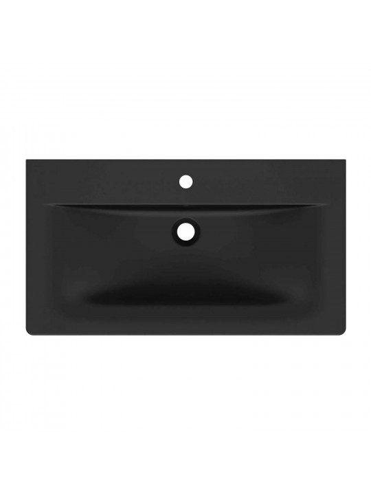 Bathroom sink IDEAL STANDARD C.AIR BSN UNIT 80X44 SLKBLK & WOOD 2 DRWR (R0474NE)