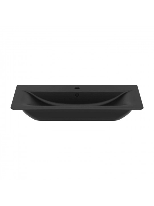 Bathroom sink IDEAL STANDARD C.AIR BSN UNIT 80X44 SLKBLK & WOOD 2 DRWR (R0474NE)