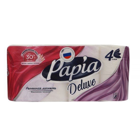 Toilet paper PAPIA DELUXE 4PLY 8PCS (000112) 