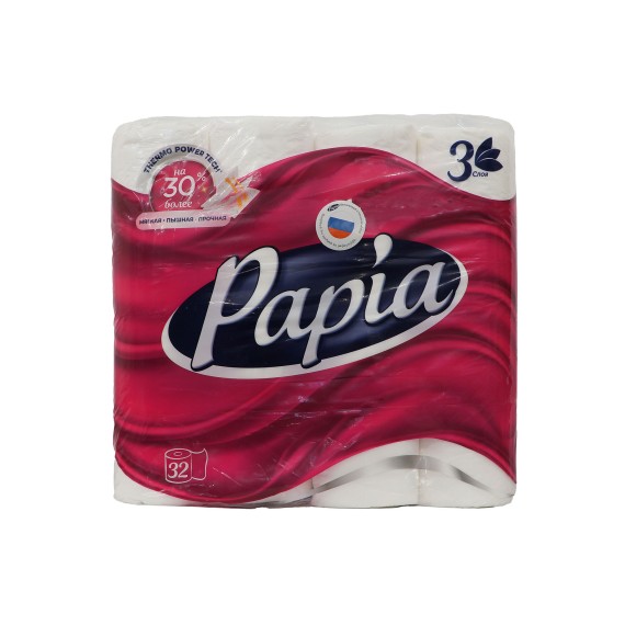 Туалетная бумага PAPIA COTTON 3PLY 32PCS (000624) 