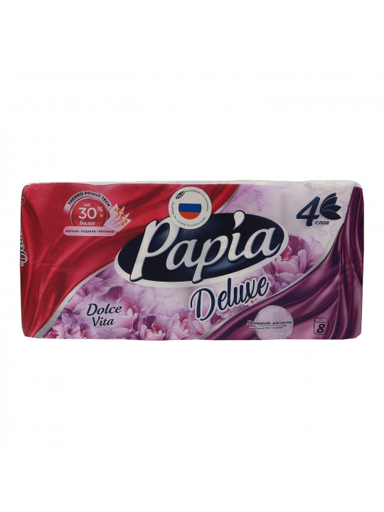 Զուգարանի թուղթ PAPIA DELUXE DOLCHE VITA 4PLY 8PCS (001232) 