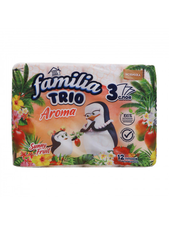 Toilet paper FAMILIA TRIO WHITE 3PL 4X14-140(001430) (1430)