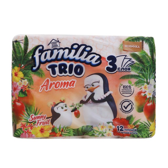 Toilet paper FAMILIA TRIO WHITE 3PL 4X14-140(001430) (1430)